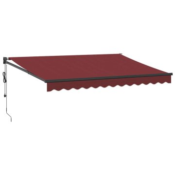 Vidaxl Tenda na automatsko uvlačenje bordo 350x250 cm