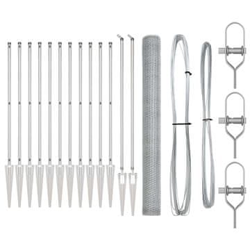 Vidaxl Stup za ogradu Srebrna