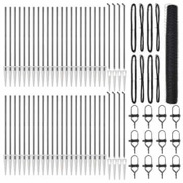 Vidaxl Stup za ogradu Siva