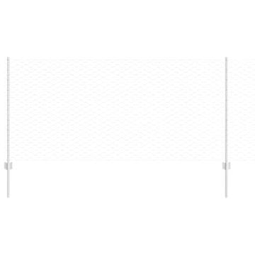 Vidaxl Ograda s postovima Srebrna