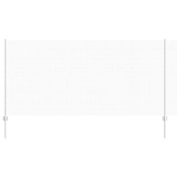 Vidaxl Ograda s postovima Srebrna