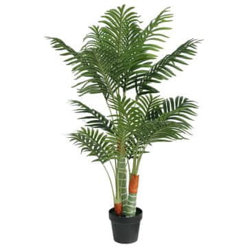Vidaxl Umjetna palma s 3 debla, zelena, 120 cm, PP