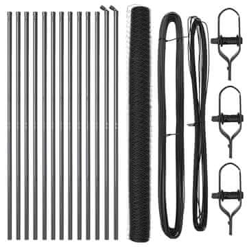 Vidaxl Stup za ogradu Siva