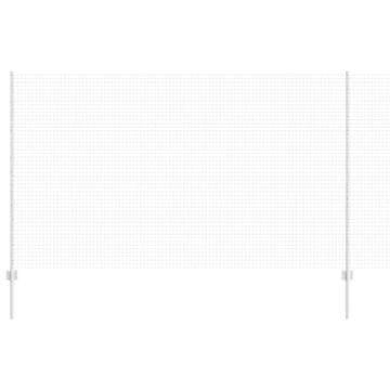 Vidaxl Ograda s postovima Srebrna