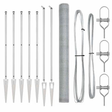 Vidaxl Stup za ogradu Srebrna