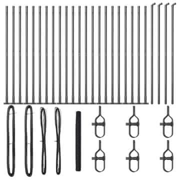 Vidaxl Stup za ogradu Siva