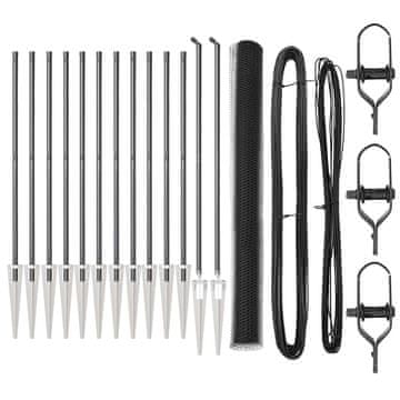 Vidaxl Stup za ogradu Siva