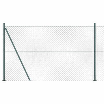 Vidaxl Stup za ogradu Zelena 10 x 1,6 m (40 x 40 mm mreža) Čelik i PVC