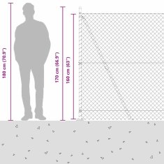 Vidaxl Stup za ogradu Zelena 10 x 1,6 m (40 x 40 mm mreža) Čelik i PVC