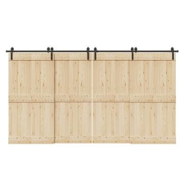 Vidaxl Sustav za montažu kliznih vrata, 400 cm, čelik, crna