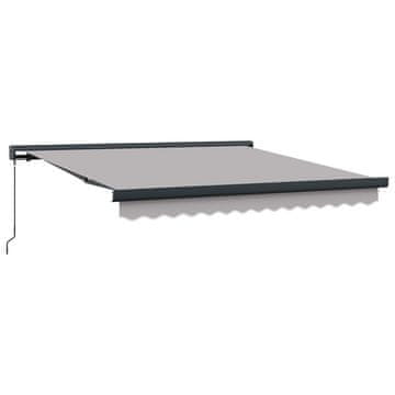 Vidaxl Skrovita tenda Svijetlo siva 300 x 250 cm Tkanina i Metal