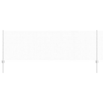 Vidaxl Ograda s postovima Srebrna