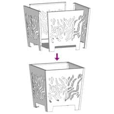 Vidaxl Kamin Crna 40 x 40 x 40 cm Čelik
