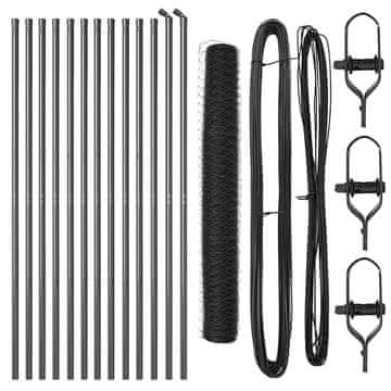 Vidaxl Stup za ogradu Siva