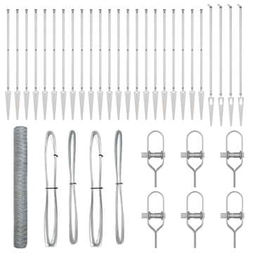 Vidaxl Stup za ogradu Srebrna