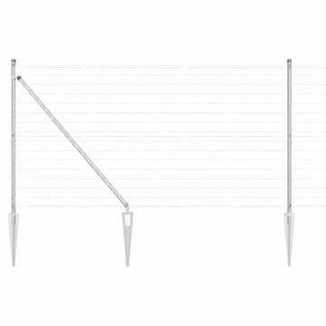 Vidaxl Ograda s postovima Srebrno 1,4 x 10 m Čelik