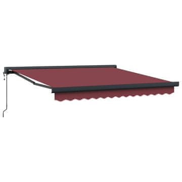 Vidaxl Tenda na automatsko uvlačenje bordo 300 x 250 cm