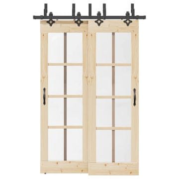 Vidaxl Sustav za montažu kliznih vrata 152,5 cm Čelik Crni