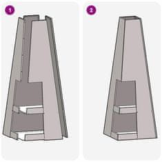 Vidaxl Kamin Crna 35 x 35 x 100 cm Čelik