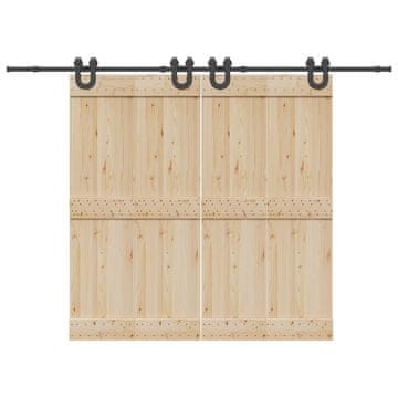 Vidaxl Sustav za montažu kliznih vrata, 400 cm, čelik, crna