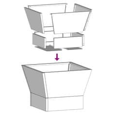 Vidaxl Kamin Crna 40 x 40 x 35 cm Čelik