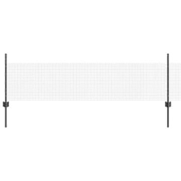 Vidaxl Ograda s postovima Siva 0,5 x 25 m Čelik