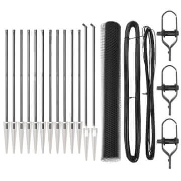 Vidaxl Stup za ogradu Siva