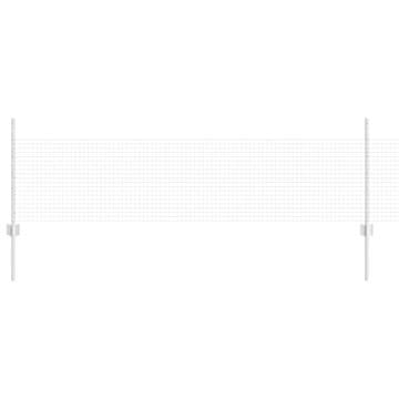 Vidaxl Ograda s postovima Srebrna