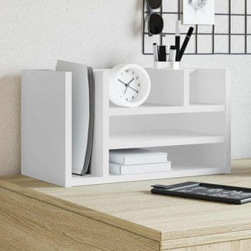 Vidaxl Organizator za stol Bijeli 44,5 x 24 x 25 cm