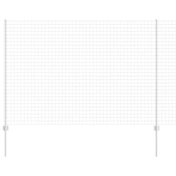 Vidaxl Ograda s postovima Srebrno