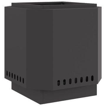 Vidaxl Oganj bez dima Crna 48 x 48 x 51 cm Čelik