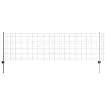 Vidaxl Ograda s postovima Siva