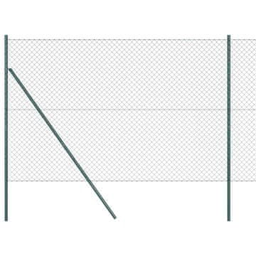 Vidaxl Stup za ogradu Zelena 10 x 1,6 m (40 x 40 mm mreža) Čelik i PVC