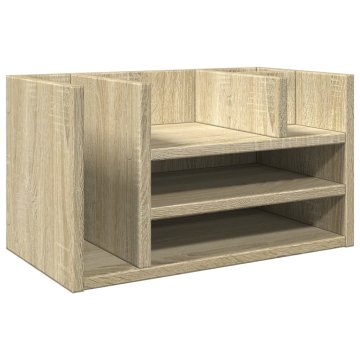 Vidaxl Organizator za stol boja hrasta 44,5x24x25 cm konstruirano drvo