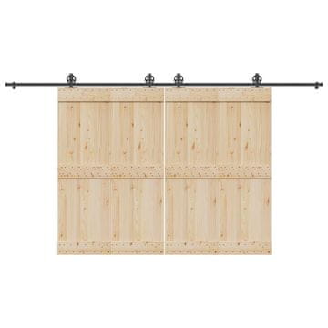Vidaxl Sustav za montažu kliznih vrata, 400 cm, čelik, crna