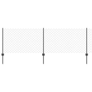 Vidaxl Ograda s postovima Siva