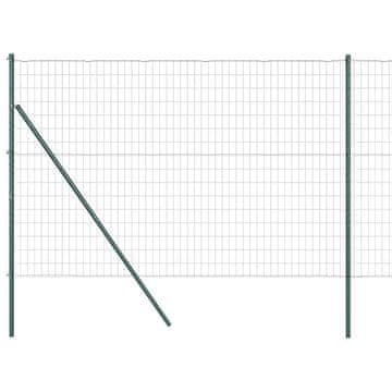 Vidaxl Ograda s postovima Zelena 1,6 x 10 m Čelik i PVC
