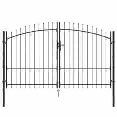 Vidaxl Dvoja vrata Woerden Siva 299,5 x 224,5 cm Čelik