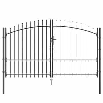 Vidaxl Dvoja vrata Woerden Siva 299,5 x 224,5 cm Čelik