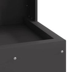 Vidaxl Kamin Crna 35 x 35 x 100 cm Čelik