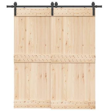 Vidaxl Sustav za montažu kliznih vrata, 200 cm, čelik, crna