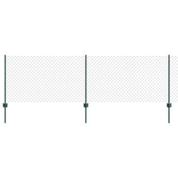 Vidaxl Ograda s postovima Zelena