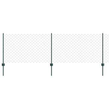 Vidaxl Ograda s postovima Zelena