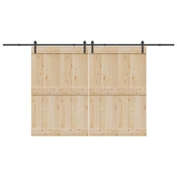 Vidaxl Sustav za montažu kliznih vrata, 400 cm, čelik, crna