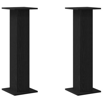 Vidaxl Stalak za biljke 2 pcs Crni hrast 30 x 30 x 95 cm