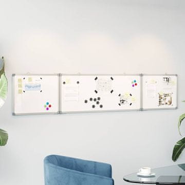 Vidaxl Magnetska sklopiva ploča 200x40x1,7 cm Aluminij