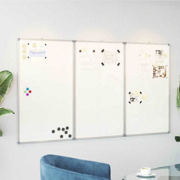 Vidaxl Magnetska sklopiva ploča 150x100x1,7 cm Aluminij