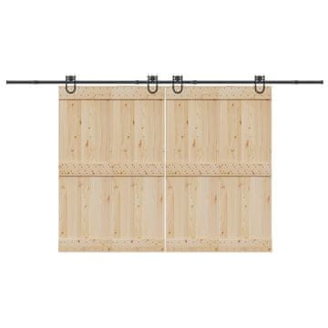 Vidaxl Sustav za montažu kliznih vrata, 400 cm, čelik, crna