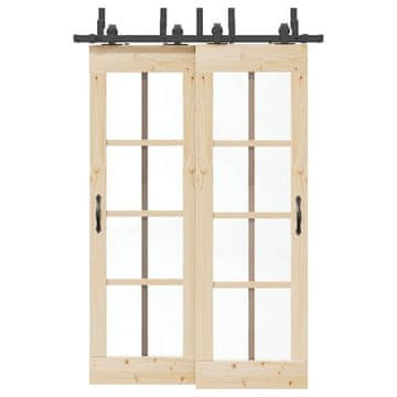 Vidaxl Sustav za montažu kliznih vrata 152,5 cm Čelik Crni