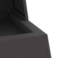 Vidaxl Kamin Crna 60 x 35 x 100 cm Čelik